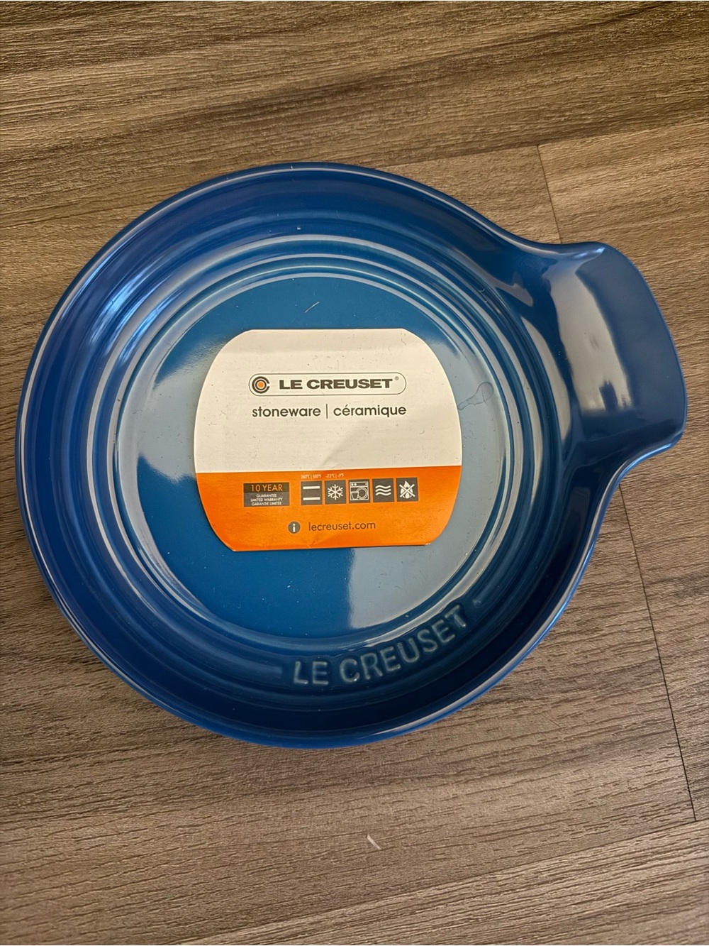 NEW Le Creuset Signature Round Spoon Rest Marseille Blue Stoneware